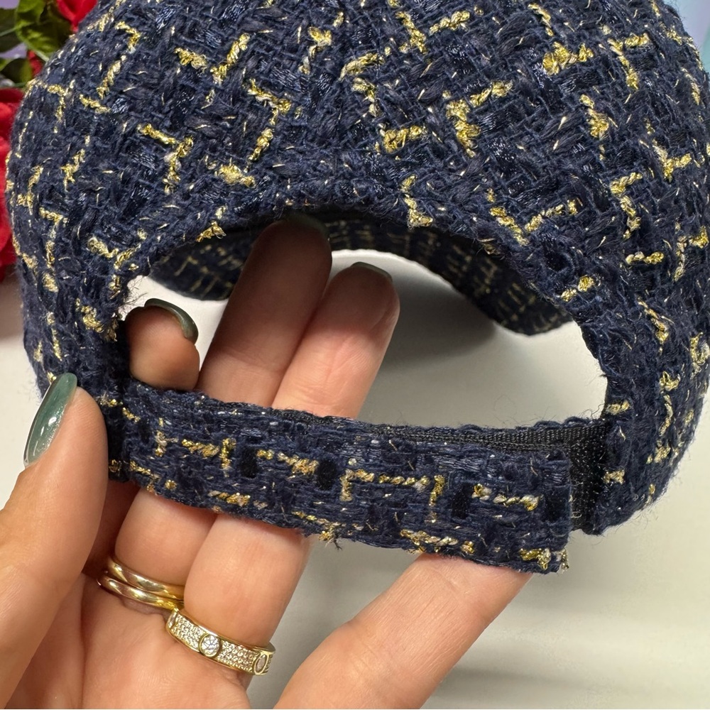 🔥OOAK CUSTOM TWEED CAMELLIA FLOWER HAT - Picture 13 of 13